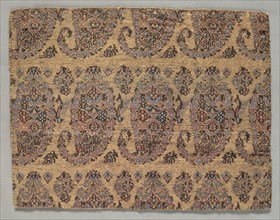 Fragment, 1700s. Iran, 18th century. Lampas weave; overall: 17.8 x 22.3 cm (7 x 8 3/4 in.)