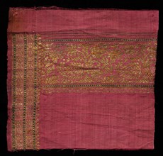 Sari (Fragment), 1800s. India, 19th century. Brocade; silk and metal thread; overall: 19.2 x 20.1
