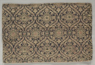 Fragment, 1600s - 1700s. Iran, 19th c.. Silk taquete; overall: 18.5 x 28 cm (7 5/16 x 11 in.)