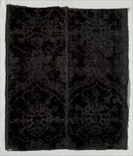 Velvet Fragment, 1400s. Italy, 15th century. Velvet weave (cut and voided): silk thread; overall:
