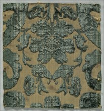 Velvet Fragment, early 1600s. Italy, early 17th century. Velvet; overall: 31.5 x 29.3 cm (12 3/8 x