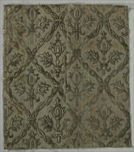 Velvet Fragment, 1650-1699. Italy, 2nd half 17th century. Velvet; overall: 37.8 x 33 cm (14 7/8 x