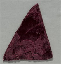 Two Velvet Fragments Sewn Together, 1400s. Italy, 15th century. Velvet (cut and voided); overall: