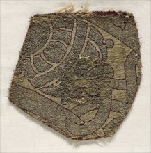 Fragment of Gothic Velvet, 15th century. Spain, 15th century. Velvet; silk and metallic thread;