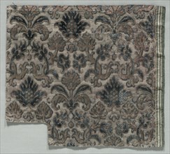 Velvet Fragment, 1600s. Italy, 17th century. Velvet; overall: 23.7 x 26.5 cm (9 5/16 x 10 7/16 in.)