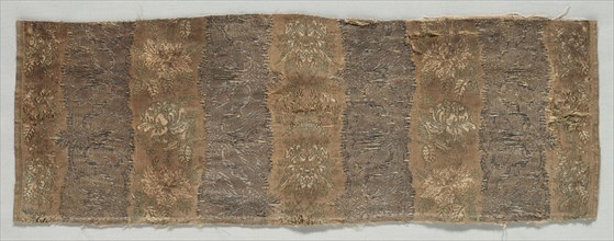 Textile Fragment, 1700s. Italy, 18th century. Brocaded silk; overall: 19.2 x 53.7 cm (7 9/16 x 21