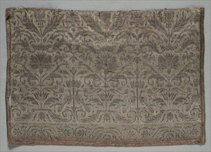 Textile Fragment, 1600s. Italy, 17th century. Brocade; silk and metal; overall: 36.3 x 53.5 cm (14