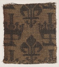 Wool Damask, 1600s - 1700s. France, 17th-18th century. Damask; wool; overall: 34 x 30 cm (13 3/8 x