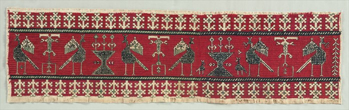 Five Embroidered Fragments, 18th-19th century. Morocco, Azemmur, 18th-19th century. Embroidery: