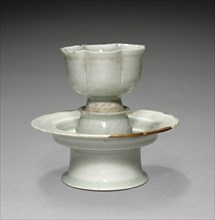Cup and Stand, 900s-1100s. Korea, Goryeo period (918-1392). Pottery; diameter: 5.8 cm (2 5/16 in.);