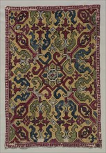 Embroidered Cushion Cover, 17th-18th century. Morocco, Chechauen, 17th-18th century. Embroidery: