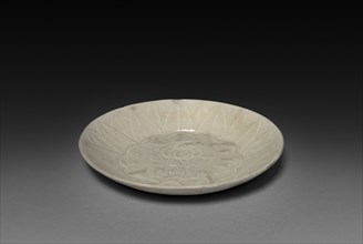 Saucer: Ding ware, 12th Century. China, Jin dynasty (1115-1234). Glazed grayish-white porcelain;