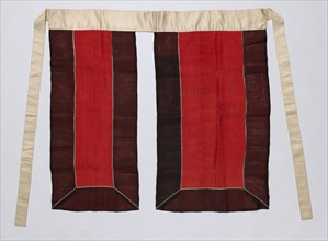 Skirt for the Royal Ceremonial Costume, late 1800s-early 1900s. Red and black silk, gauze weave,