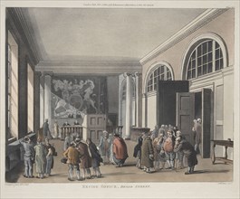 Excise Office, Broad Street, 1810. Thomas Rowlandson (British, 1756-1827), and Augustus Charles