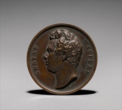 Medal: Gustaf Wappers (obverse), 1800s. 19th century. Bronze; diameter: 5.1 cm (2 in.).