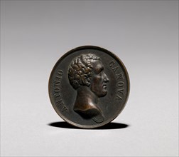 Medal: Antonio Canova. Francesco Putinati (Italian, 1775-1848). Bronze; diameter: 3.5 cm (1 3/8 in