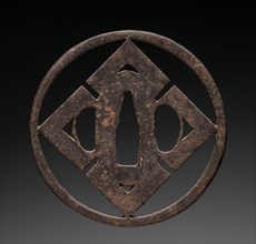 Sword Guard, 1800s. Japan. Iron; diameter: 7.4 cm (2 15/16 in.).