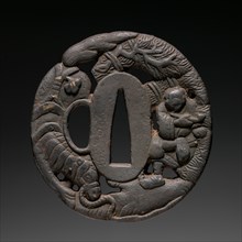 Sword Guard, 1800s. Japan, 19th century. Iron; diameter: 5.8 cm (2 5/16 in.).