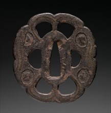 Sword Guard, 1800s. Japan, 19th century. Iron; overall: 6.8 x 7.4 cm (2 11/16 x 2 15/16 in.).