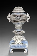 Incense Chalice and Cover, 18th century. Japan, Edo Period (1615-1868). Porcelain; overall: 24.2 cm
