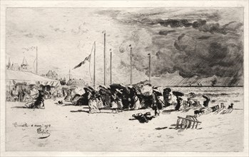 The Squall at Trouville, 1874. Félix Hilaire Buhot (French, 1847-1898). Etching; sheet: 24.4 x 36.3