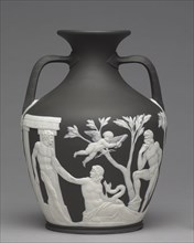 Portland Vase, c.1790. Josiah Wedgwood (British, 1730-1795). Jasper ware with relief decoration;