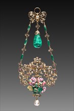Pendant, 1700s. Continental, 18th century. Metal and enamel; overall: 14.6 cm (5 3/4 in.).