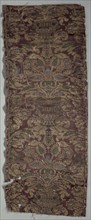 Brocaded Textile, late 1600s. Italy, late 17th century. Brocade, silk; overall: 29.2 x 76.2 cm (11