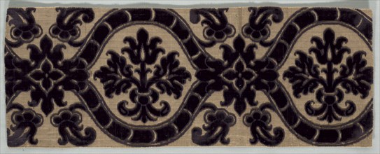Velvet Brocade Textile, late 1500s. Italy, late 16th century. Velvet (brocaded); silk and metal;