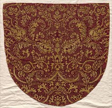 Hood from a Cope, 1500s. Italy, 16th century. Brocade; silk and metal; overall: 40 x 41.9 cm (15