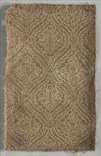 Two Brocaded Fragments, late 1500s. Italy, late 16th century. Lampas weave (?), silk and metal