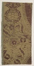 Fragments of Velvet Brocade, 16th century. Spain, 16th century. Brocaded silk velvet; overall: 54.3