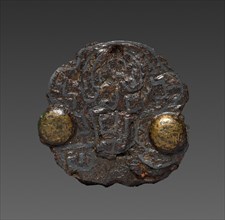 Brooch, 600s. Merovingian, Burgundian, Migration period, 7th century. Bronze and silver overlay;