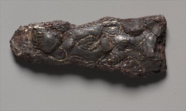 Buckles, 600s. Merovingian, Burgundian, Migration period, 7th century. Iron with silver overlay;