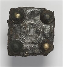Belt Plate, 600s. Frankish, Migration period, 7th century. Iron with silver overlay; overall: 5.2 x