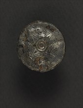 Disk Ornament, 600s. Frankish, Migration period, 7th century. Iron with silver overlay; overall: 3