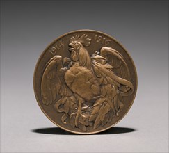 Medal (reverse), 1914-1916. Auguste Dujardin (French, 1847-1918). Bronze; overall: 5.1 x 5.1 cm (2