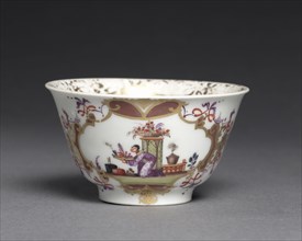 Cup, c. 1725. Meissen Porcelain Factory (German). Porcelain; overall: 4.4 x 7.7 cm (1 3/4 x 3 1/16