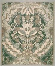 Textile Fragment, c. 1720-1750. France, 18th century, late Baroque period. Lampas weave; silk and