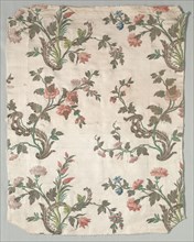 Fragment of Satin Brocade, mid 1700s. France, 18th century, Period of Louis XV (1723-1774).