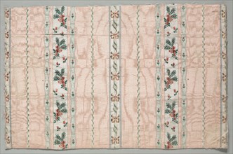 Taffeta, Brocaded, late 1700s. France, late 18th century, Period of Louis XVI (1774-1793). Watered