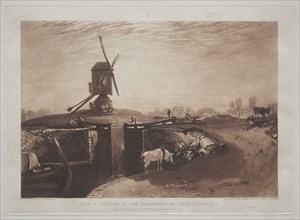 Liber Studiorum:  Windmill and Lock. Joseph Mallord William Turner (British, 1775-1851). Etching