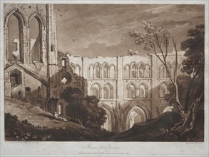 Liber Studiorum:  Rivaux Abbey, Yorkshire. Joseph Mallord William Turner (British, 1775-1851).