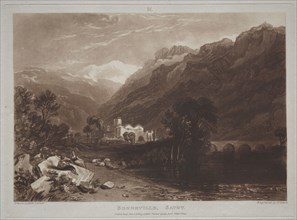 Liber Studiorum:  Bonneville, Savoy. Joseph Mallord William Turner (British, 1775-1851). Etching