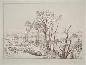 Liber Studiorum:  Crowhurst, Sussex. Joseph Mallord William Turner (British, 1775-1851). Etching