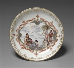 Saucer, c. 1723. Meissen Porcelain Factory (German). Porcelain; overall: 2.2 x 12.3 cm (7/8 x 4