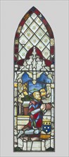 Stained Glass Panel Pair with Male Donor and Female Donor, c. 1480. France, 15th century. Pot
