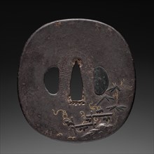 Sword Guard, early 19th century. Japan, Edo Period (1615-1868). Iron; overall: 8 x 8.4 cm (3 1/8 x