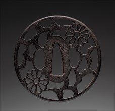 Sword Guard, late 17th century. Kuniyoshi (Japanese). Iron; diameter: 8 cm (3 1/8 in.).