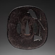 Sword Guard, late 18th century. Japan, Myochin, Edo period (1615-1868). Iron; average: 7.6 x 8.3 cm